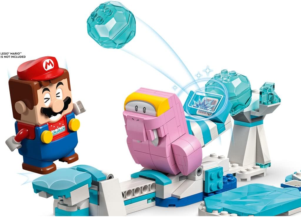 Super Mario Fliprus Snow Adventure Expansion Set, Toy for Kids with Freezie and Baby Penguin Figures M999