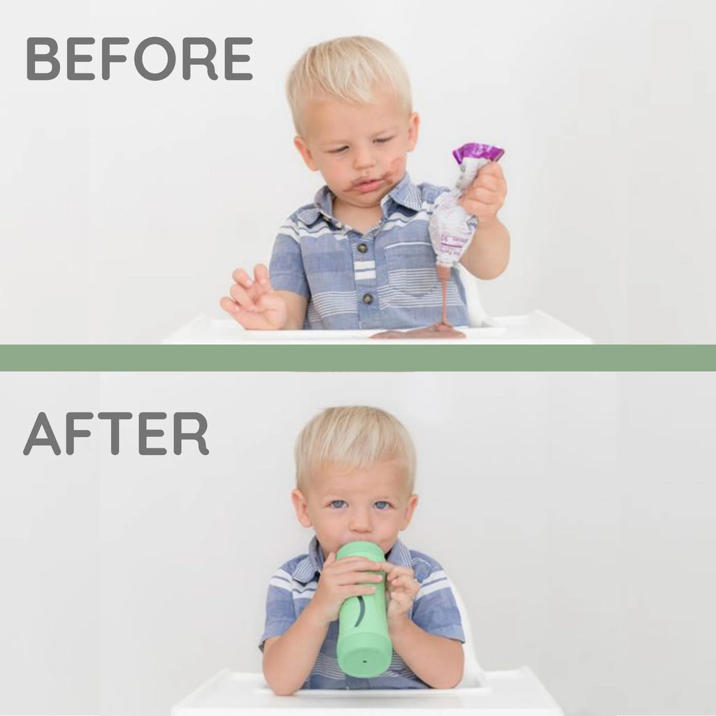 Baby Food Bottle Self Feeder with Squeeze Free Design D8102