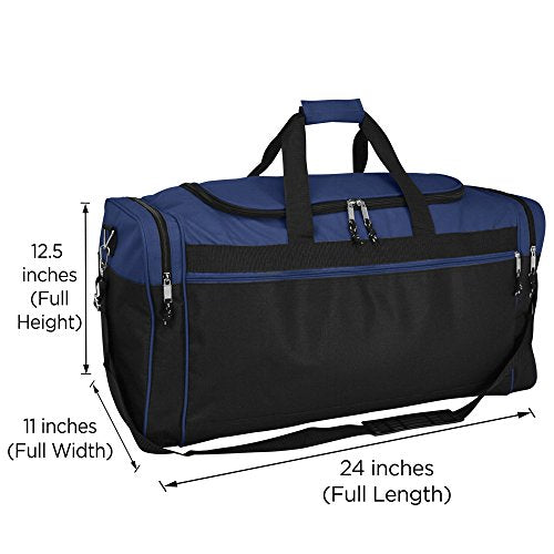 Extra Large Travel Duffle Bag Gray Black L7817