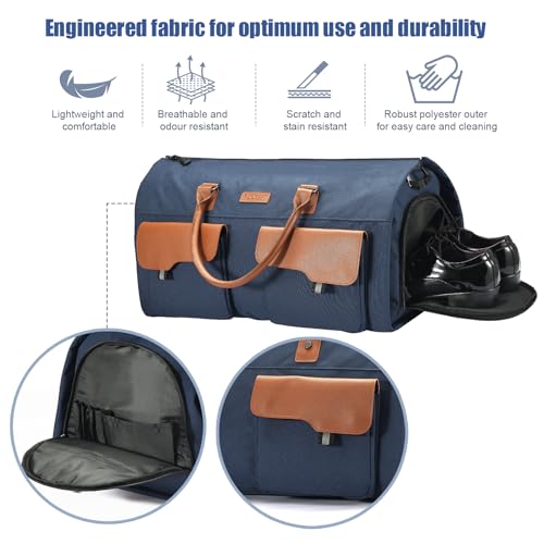 Convertible Garment Bag with Shoe Compartment, 2-in-1 Travel Duffel A855375