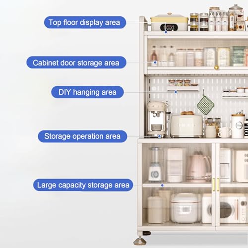 5 Tier Tall Storage Sideboard with Cabinet A2226