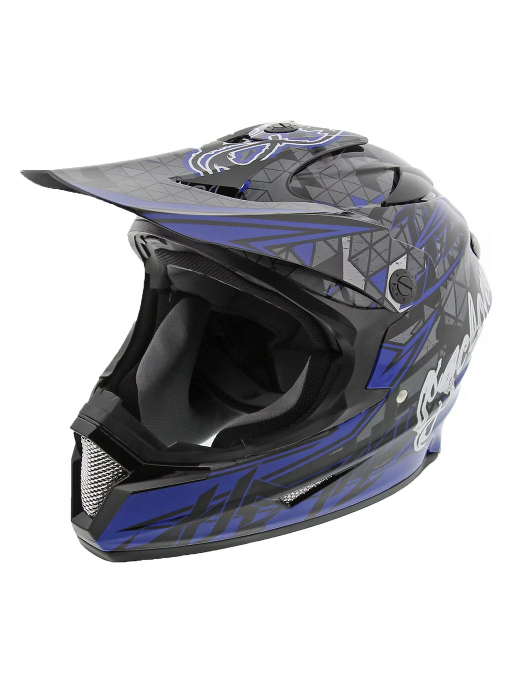 Cyclone ATV MX Dirt Bike Off-Road Helmet DOT/ECE Approved - Blue - Medium