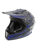 Cyclone ATV MX Dirt Bike Off-Road Helmet DOT/ECE Approved - Blue - Medium