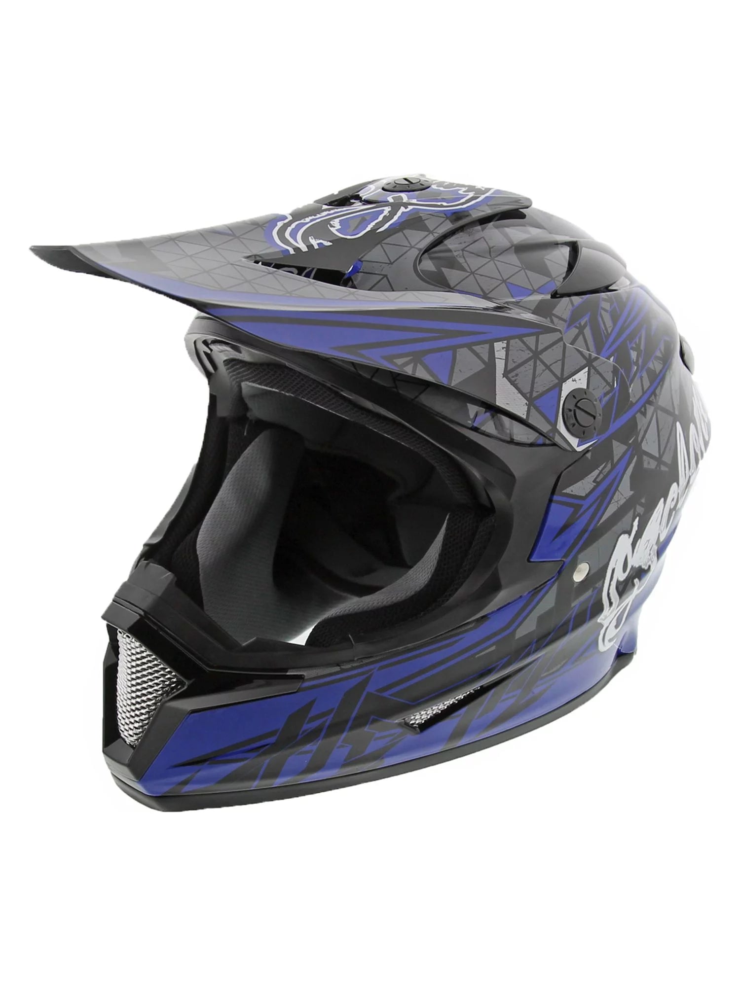 Cyclone ATV MX Dirt Bike Off-Road Helmet DOT/ECE Approved - Blue - Medium