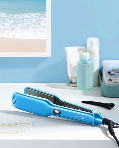 Titanium Flat Iron 1.7 Inch for Hair, Wet to Straight, Dual Voltage G110
