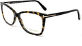 Tom Ford FT5514 Eyeglass Frames - Dark Havana Frame, Dark Havana Lenses, 54 mm Lens FT551454052