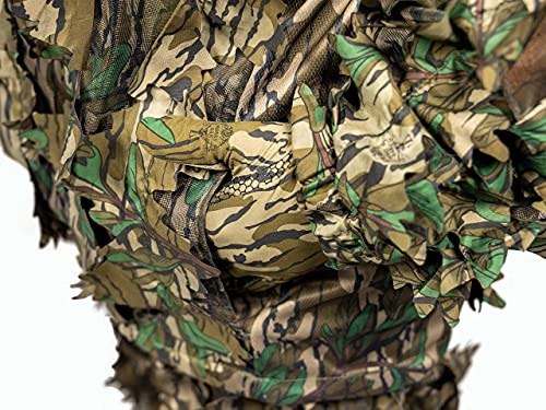 Camouflage Leafy Hunting Jacket for Men, 1/2 Zip with Hood U80222