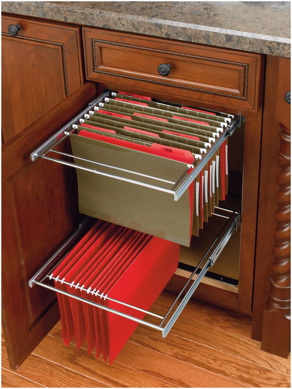 2-Tier 14.5" Base Cabinet File Drawer Organizer P698774