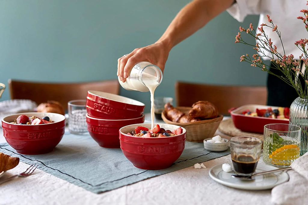 Ceramic Universal Bowl Set, 6.5-inch, Cherry, 32 Ounces Z454