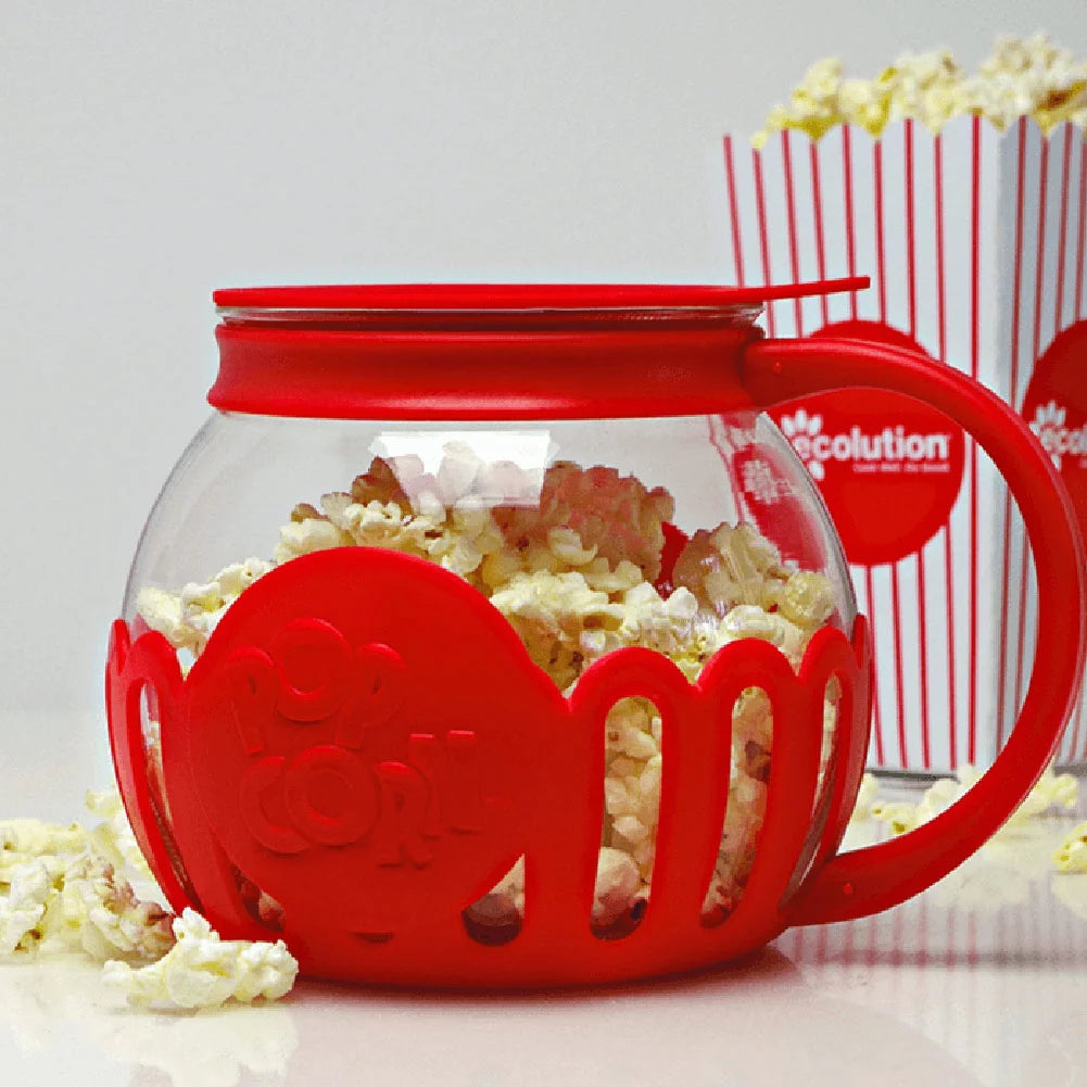 Microwave Popcorn Popper 3QT with Glass Lid, Blue Y6379