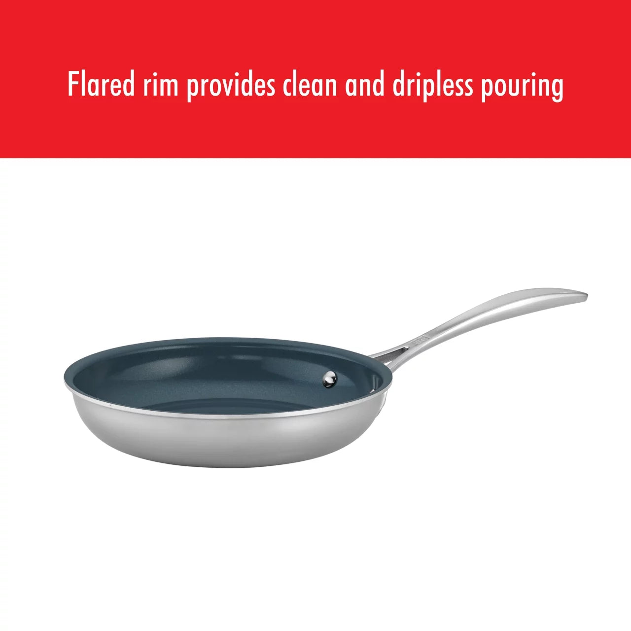 Stainless Steel Ceramic Nonstick Fry Pan with Lid X829