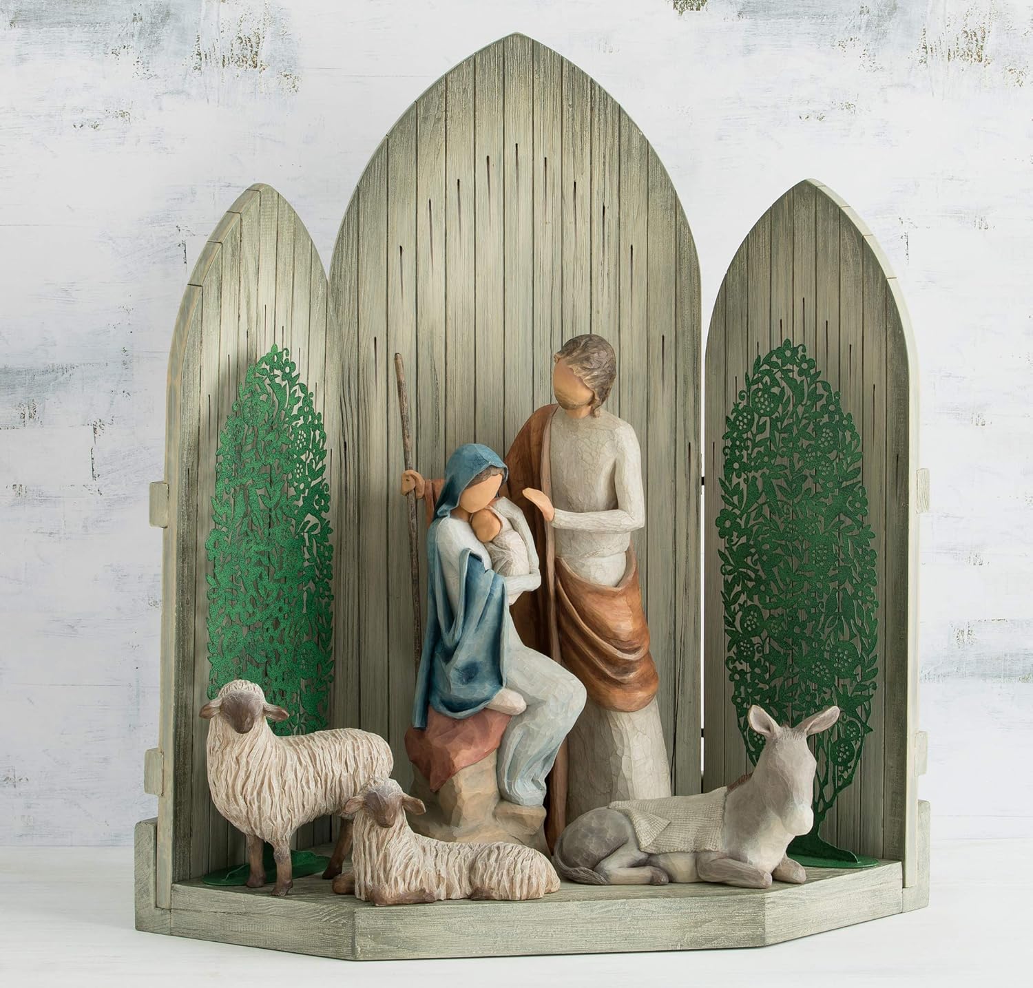 Sanctuary for The Christmas Story, hand-painted nativity backdrop Q54625
