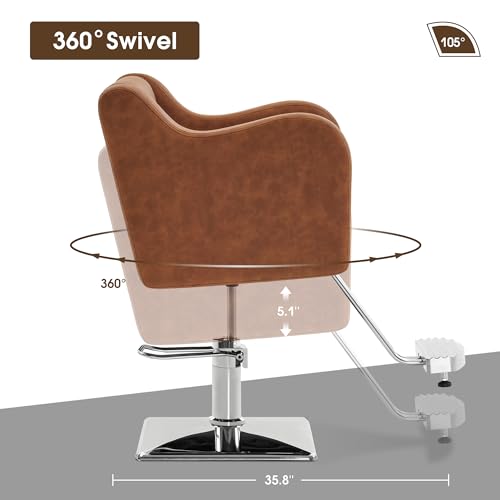 Hydraulic Salon Chair for Hair Stylist, Grey S9908