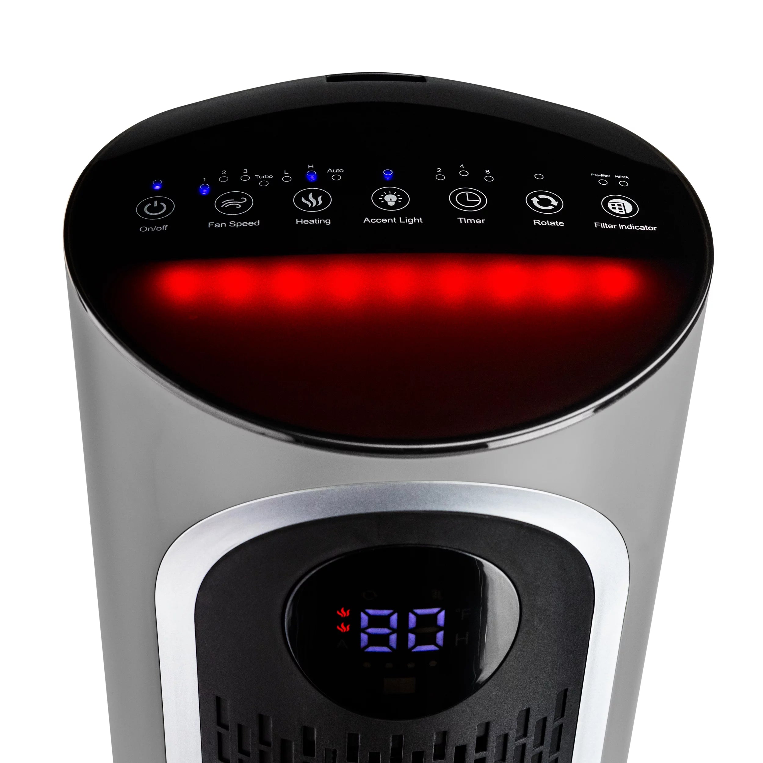 2 in 1 Air Purifier & Heater with HEPA Filtration, Compact for Bedrooms and Offices N221