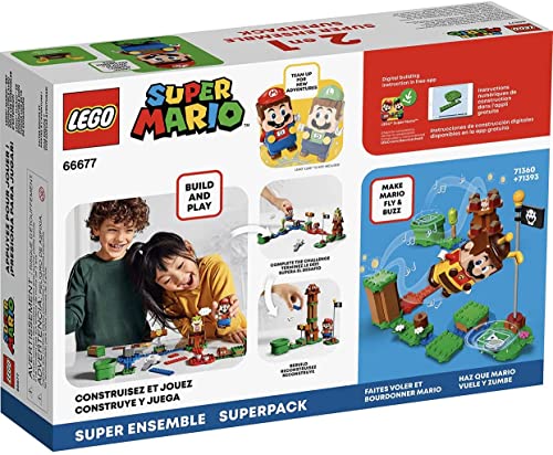 Super Mario 2 in 1 Super Pack Building Kit Collectible Toy for Creative Kids 6+ O320992