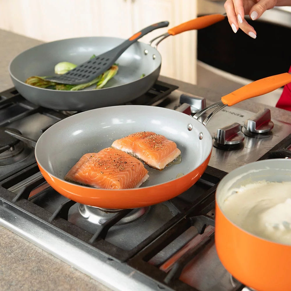 15 Piece Cookware Set Orange T5697