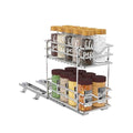OCG 2 Tier Pull Out Spice Rack Organizer（6.3" W x 10.4" D） for Cabinet, Slide Out Seasoning Organizer Fits Spices, Sauces, Cans etc