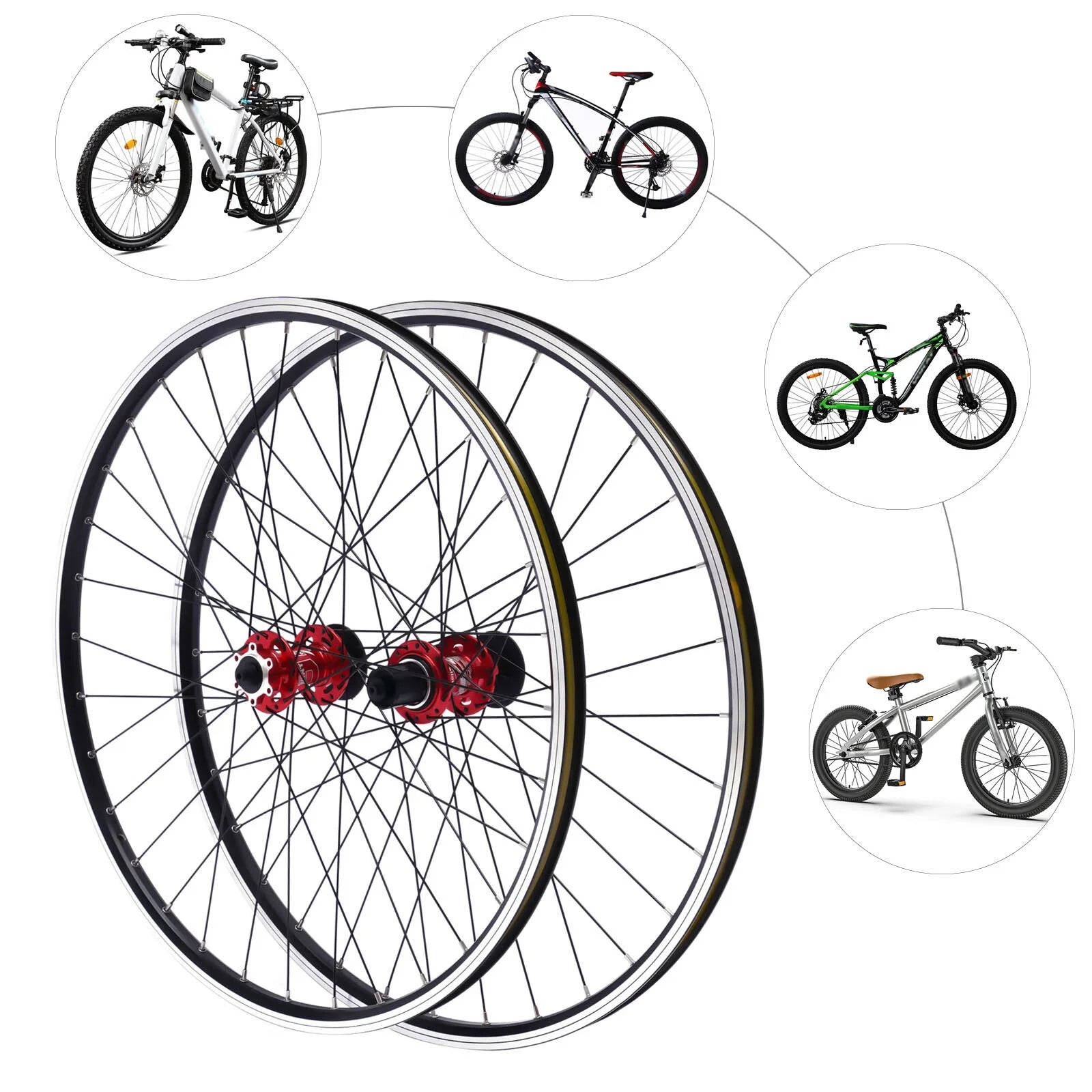27.5" Mountain Bike Wheelset Disc Brake Aluminum Alloy Rim M10255
