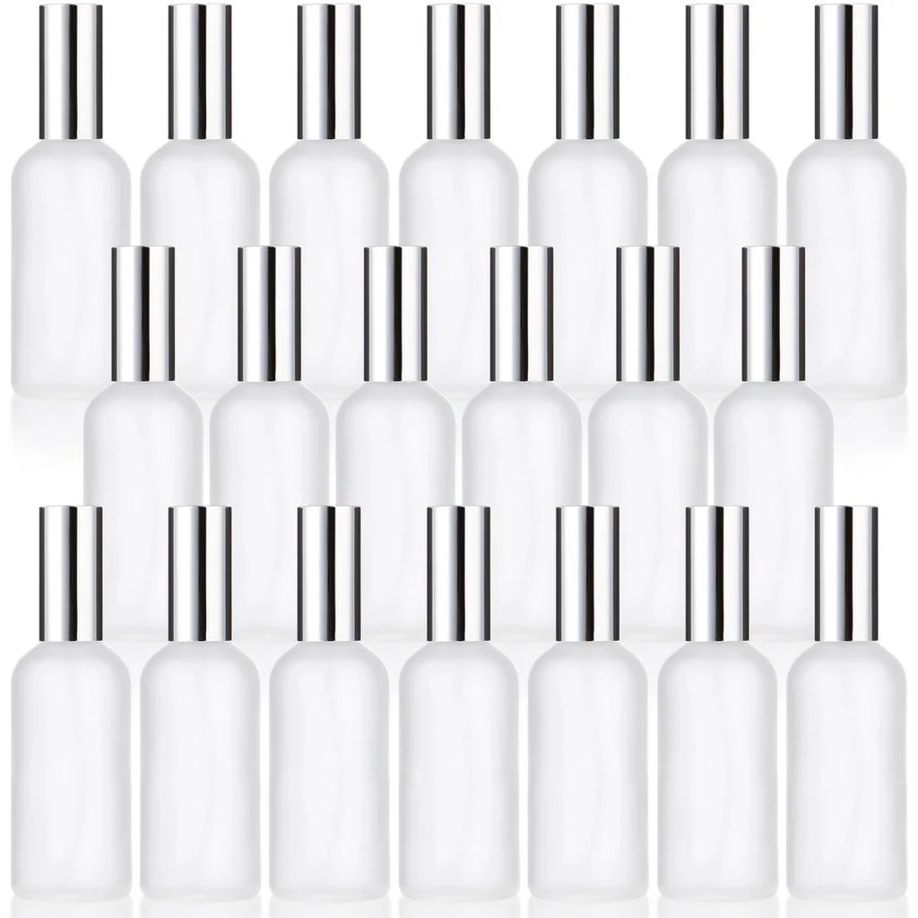 Frosted Glass Spray Bottles, Refillable Perfume Atomizer, 100 ml, 20 Pcs O537775