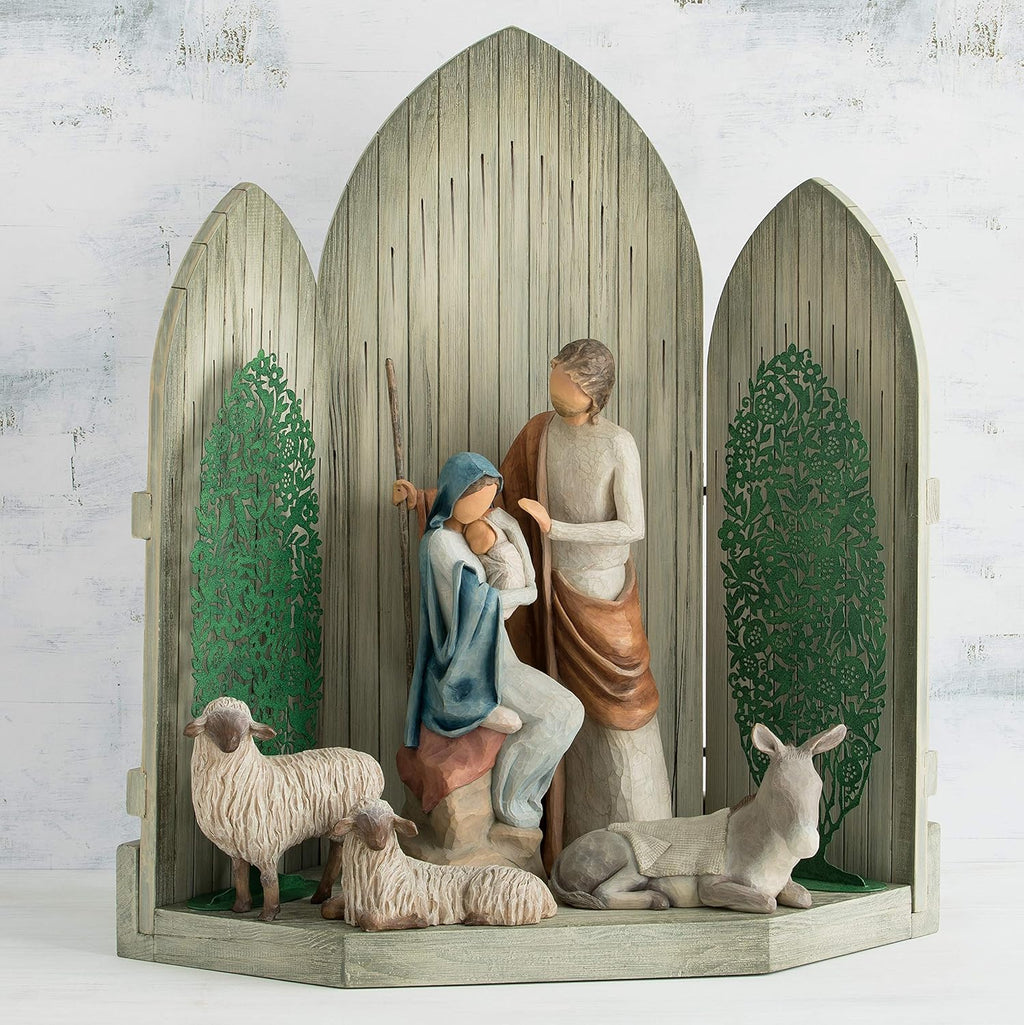 Nativity figures, hand-painted sculpted set P959