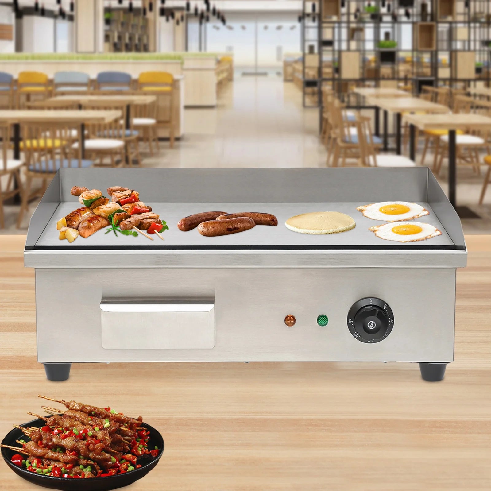 Electric Countertop Griddle Flat Top Grill 22 Inch F682