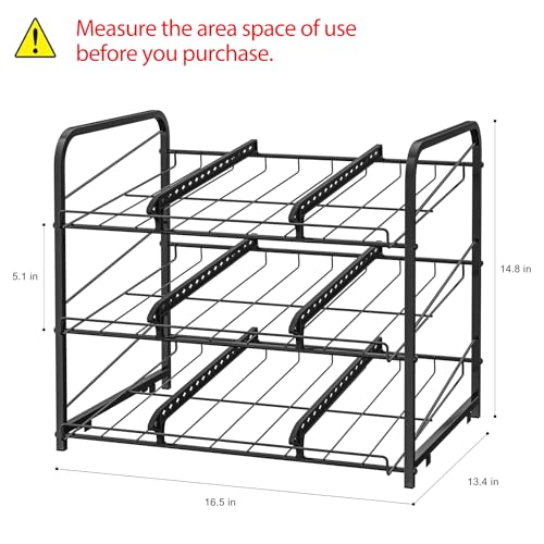 Stackable Can Organizer for Pantry, 2 Pack, Holds 36 Cans G4483