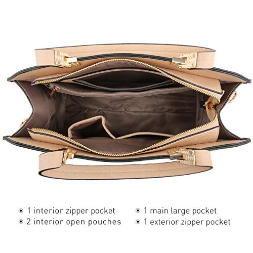 Women's Top Handle Satchel Bag with Wallet Q7566