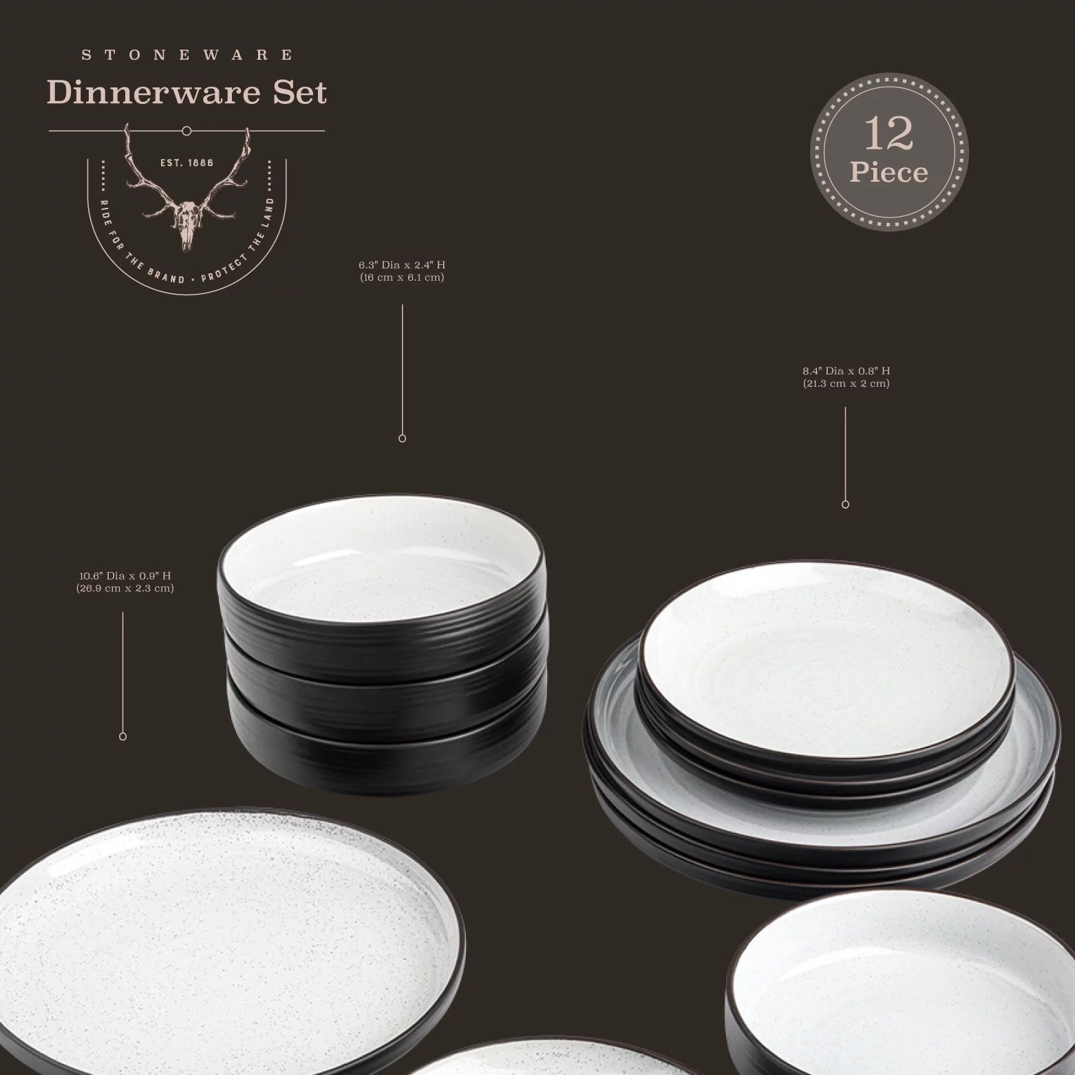 12-Piece Ceramic Dinnerware Set X698059