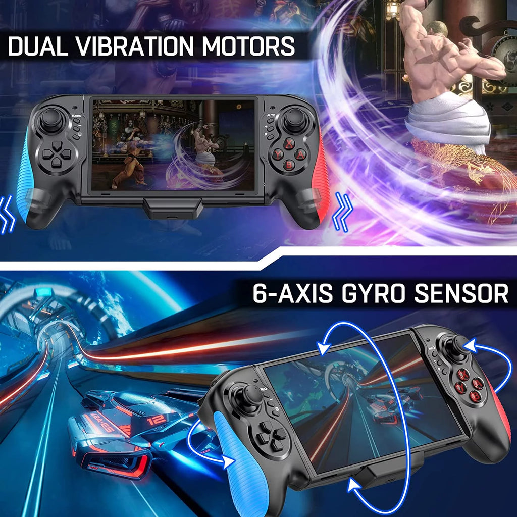 Controller for Nintendo Switch/OLED, One-Piece Joypad with Adjustable Turbo and Dual Motor Vibration O46052