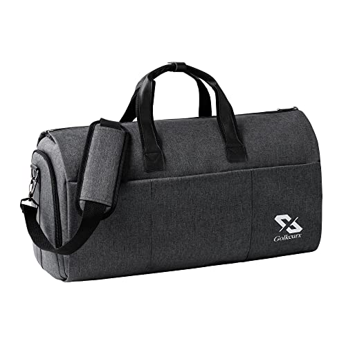 Convertible Garment Bag for travel,Carry on Garment Duffle Bag with Shoe Compartment, Detachable Shoulder Strap - 2 in 1 Suit Bags Suit Travel Bags for Men Women