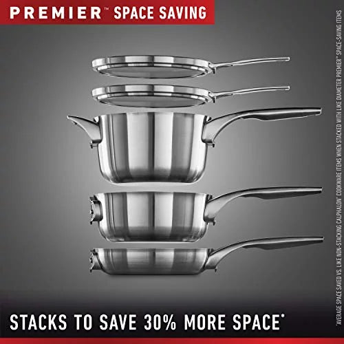 Stainless Steel Pots and Pans, 10-Piece Cookware Set N906
