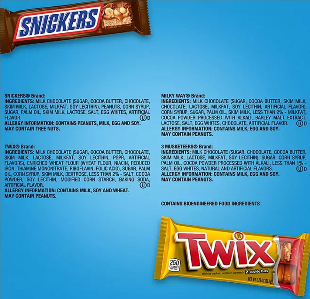 Chocolate Candy Bars Variety Pack (30 ct.) W454