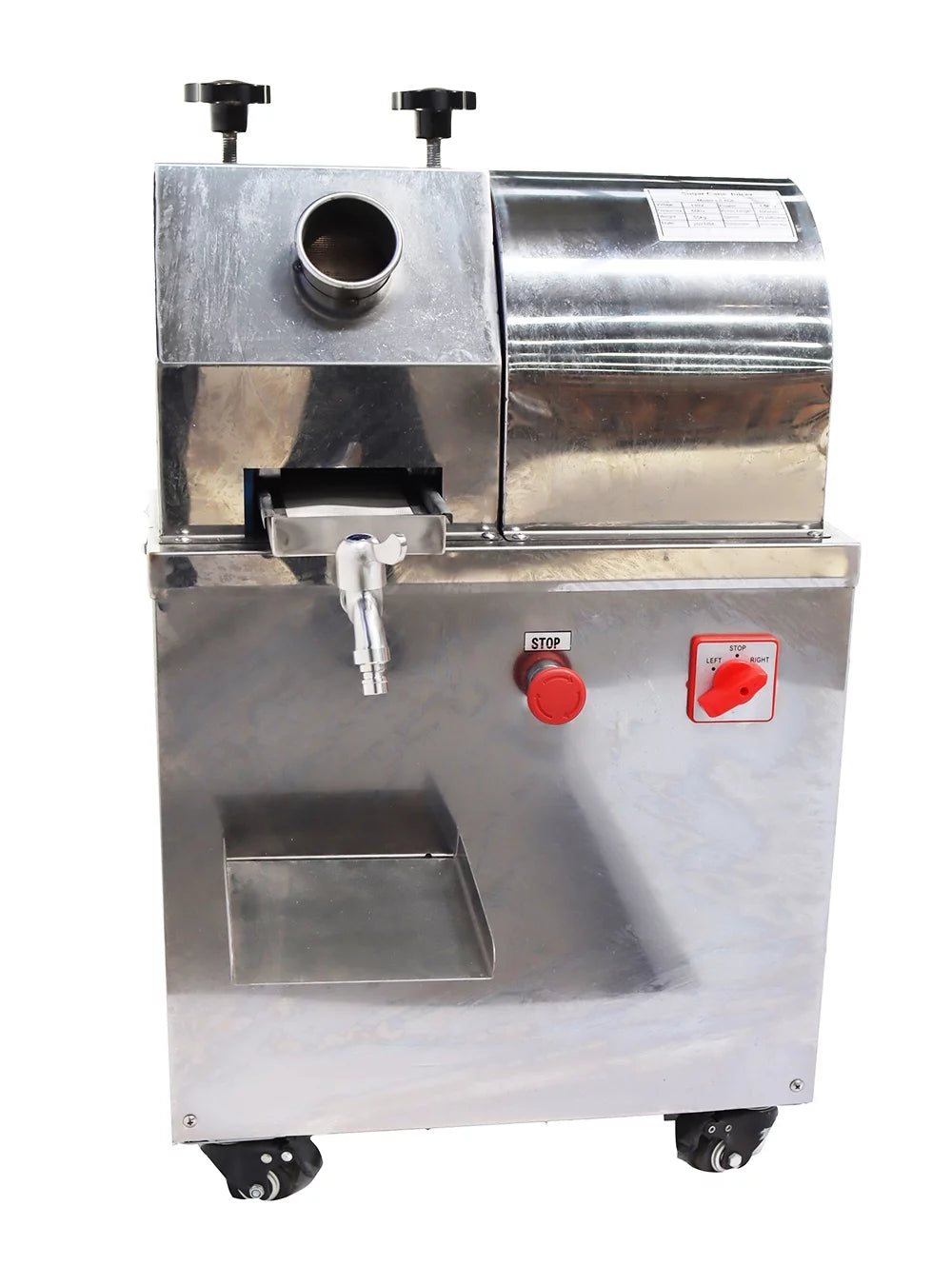 Electric Sugar Cane Ginger Press Juicer Stainless Steel 3 Rollers T580545
