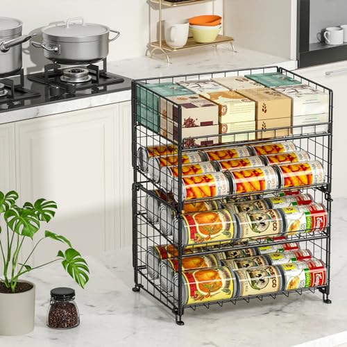 Adjustable 2-Tier Can Rack Organizer for Pantry Cabinet, 3 Pack N708