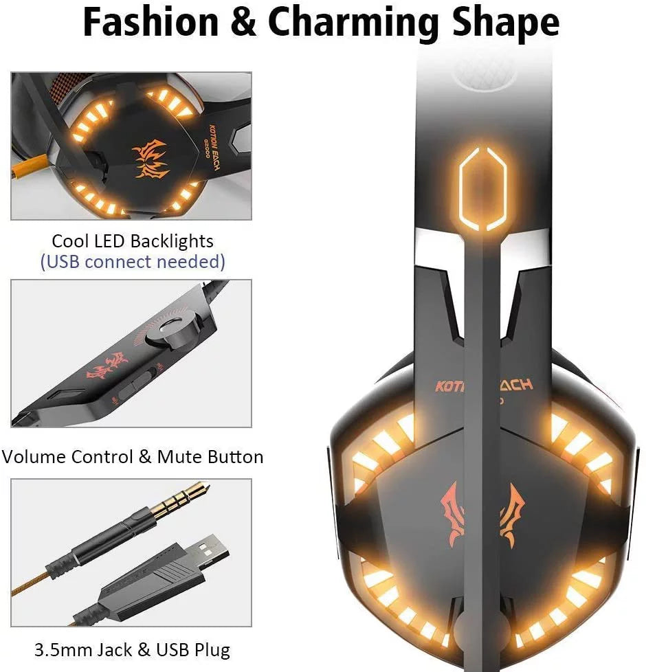 Gaming Headset with Noise Cancelling Mic for PS4 Xbox PC W10186