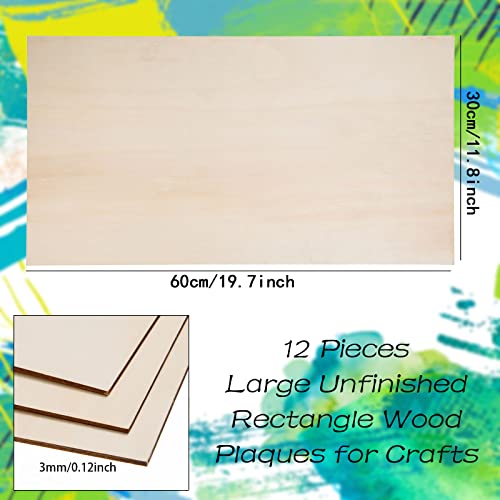 Basswood Sheets for Crafts 16 x 16 x 1/8 Inch, 3mm Thick, Unfinished Wood Boards for Laser Cutting H52977