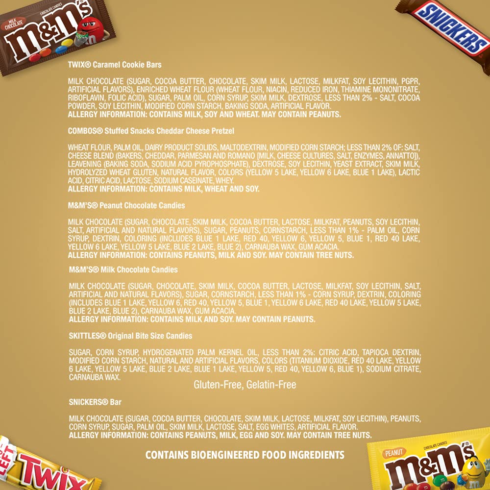 Candy Gift Box with 18 Full Size Chocolate Bars U166