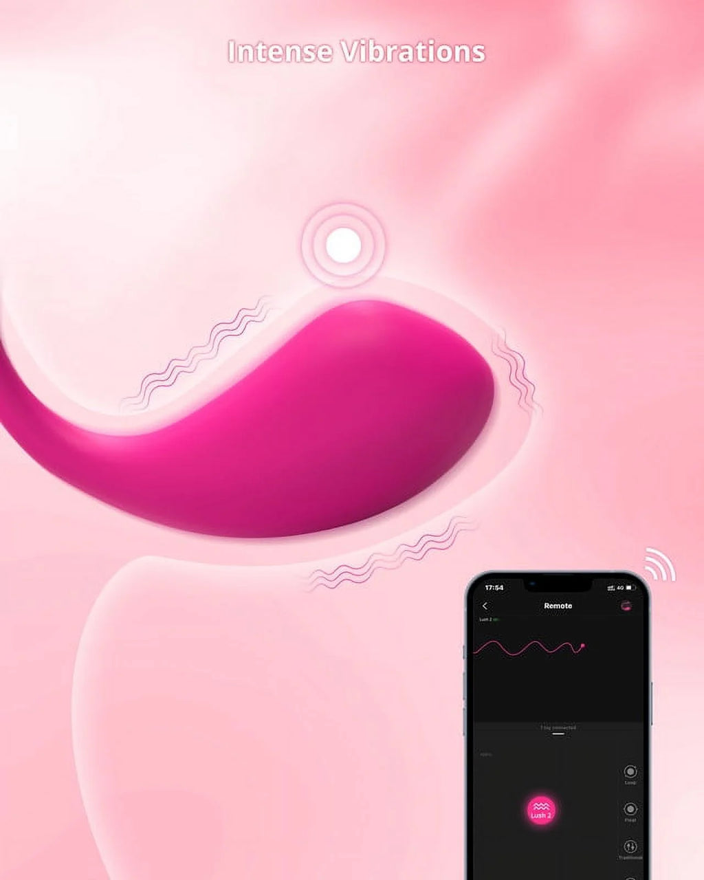 Wireless Bullet Vibrator for Women - Pink B8020