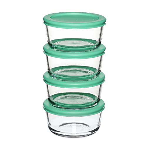 Glass Food Storage Containers with Lids, Set of 4 M97579