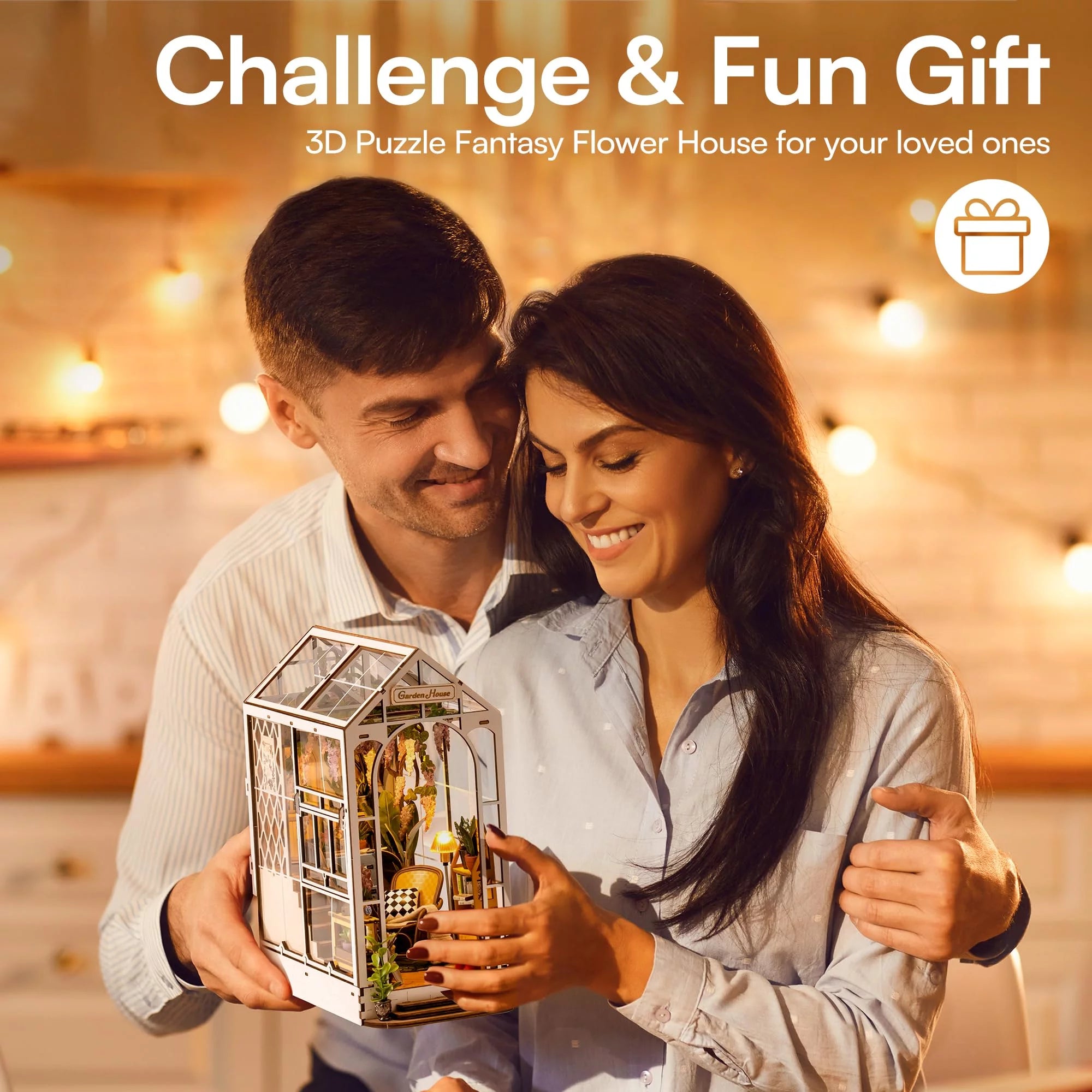 Book Nook Kit DIY Miniature House with LED Light Bookshelf Insert Decor O228447