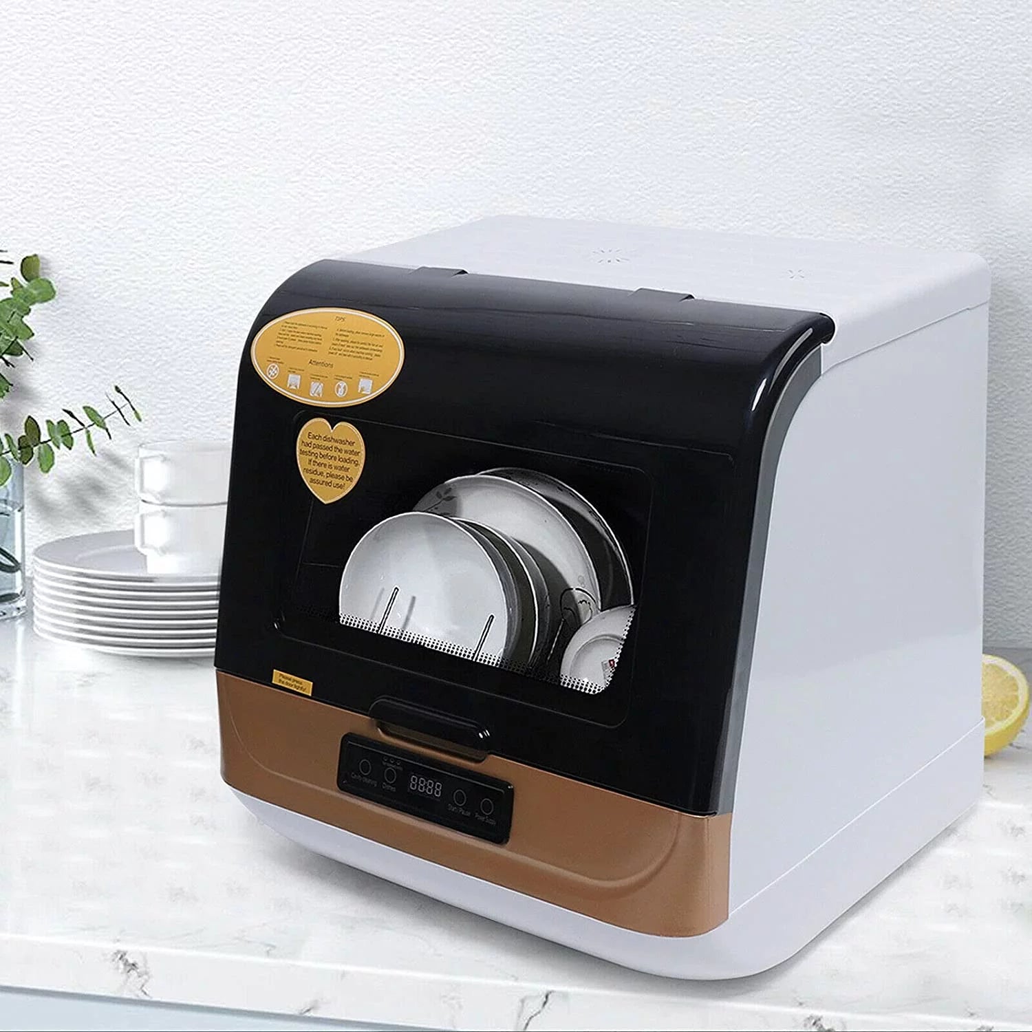 Portable Countertop Dishwasher with 4 Washing Programs J14205