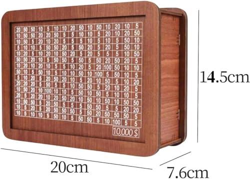 Wooden Savings Box with Coin Counter for Adults R8408