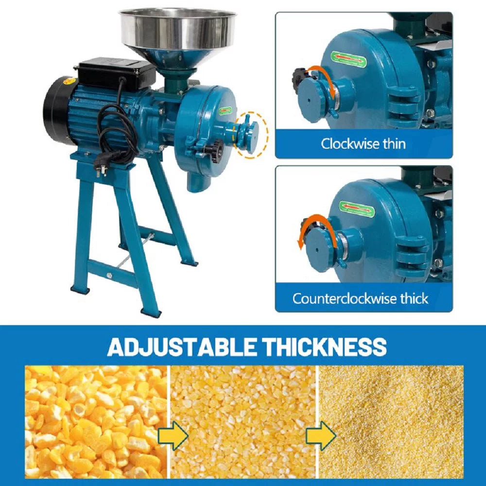 3000W 110V Commercial Grain Grinder for Corn Wheat Flour N8095