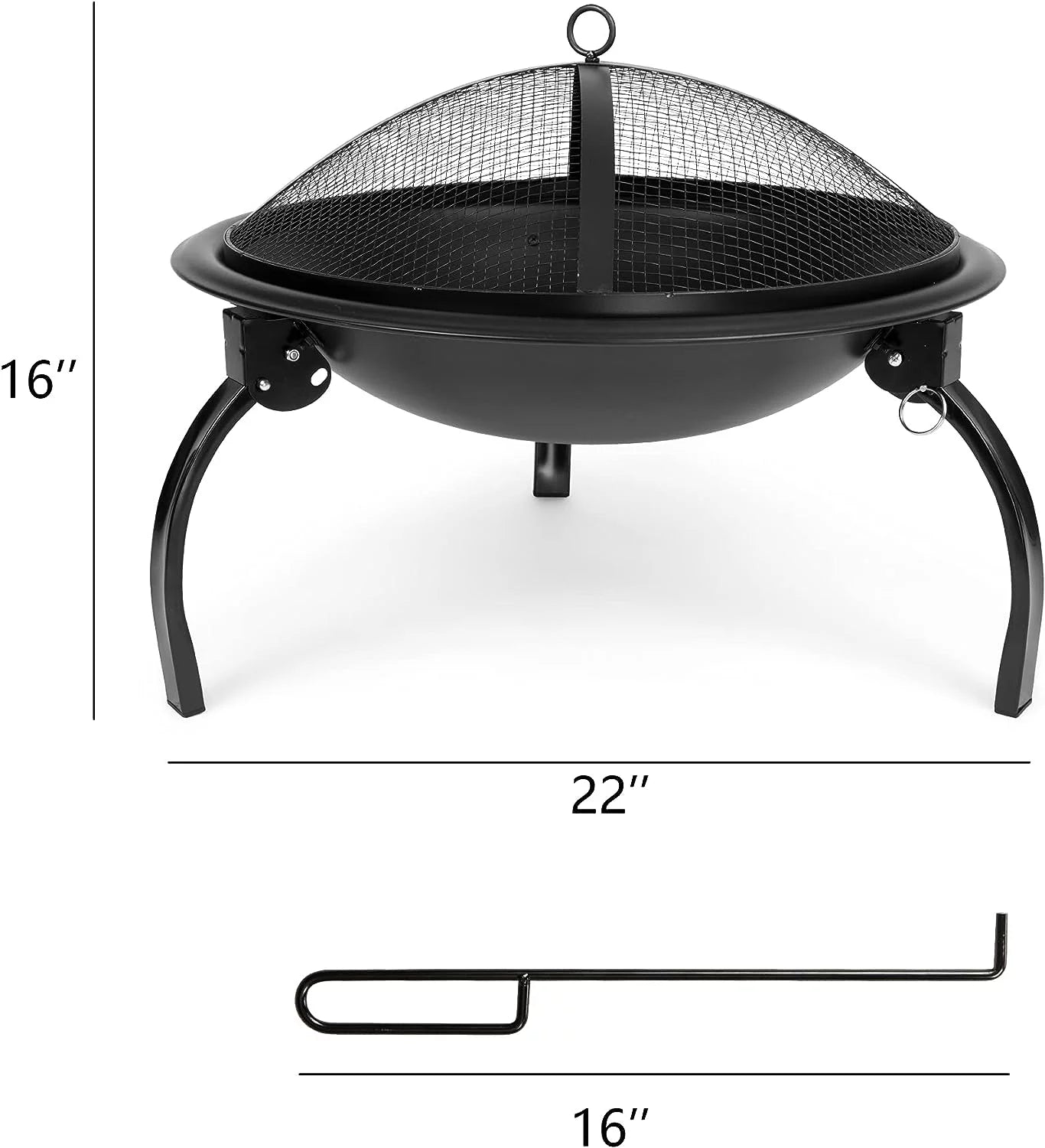 Foldable Mini Fire Pit for Outdoor Camping BBQ A905066