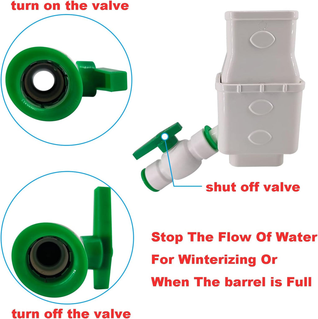 Gutter Downspout Diverter Kit with Shut Off Valve for 2" x 3" Downspout U62880
