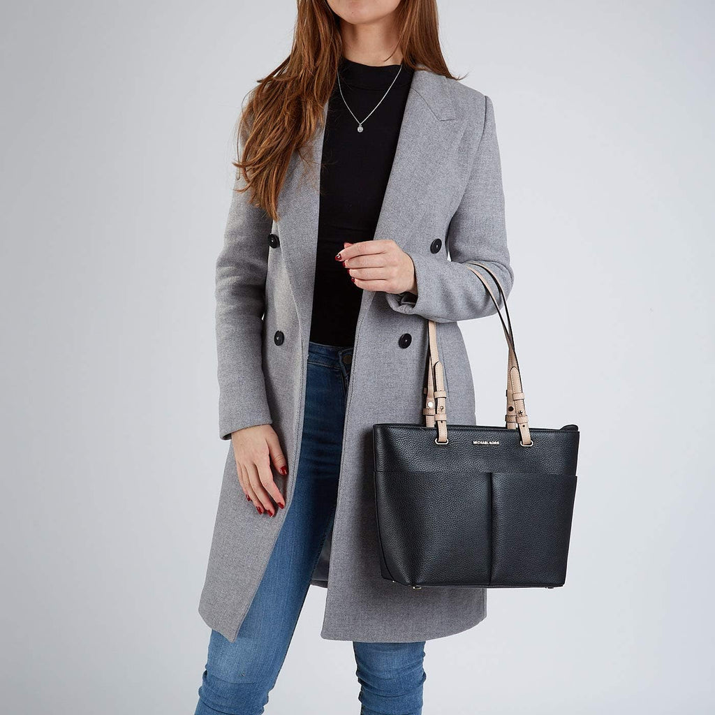 Medium Top Zip Pocket Tote Black A54294
