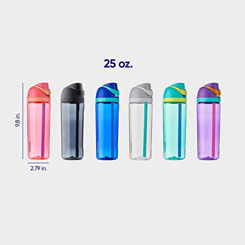 25 oz BPA-Free Tritan Plastic Water Bottle with Straw for Travel R7571