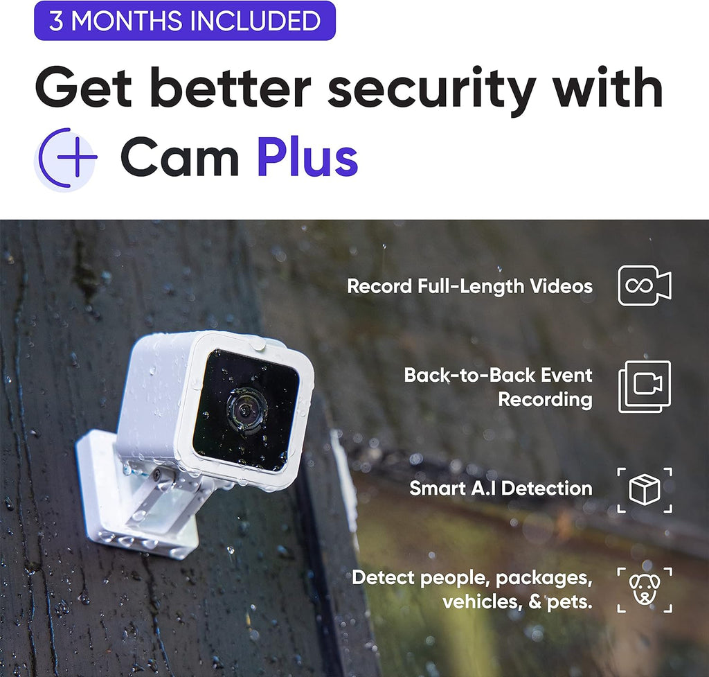 Wyze Cam v3 1080p HD Indoor/Outdoor Video Camera with Color Night Viewing, 2-Way Audio, Compatible with Alexa & The Google Assistant and IFTTT with Wyze Cam Plus 3 Month Subscription