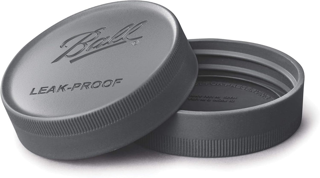Black Plastic Leak-Proof Lids for Canning Jars, 6-Pack E6789