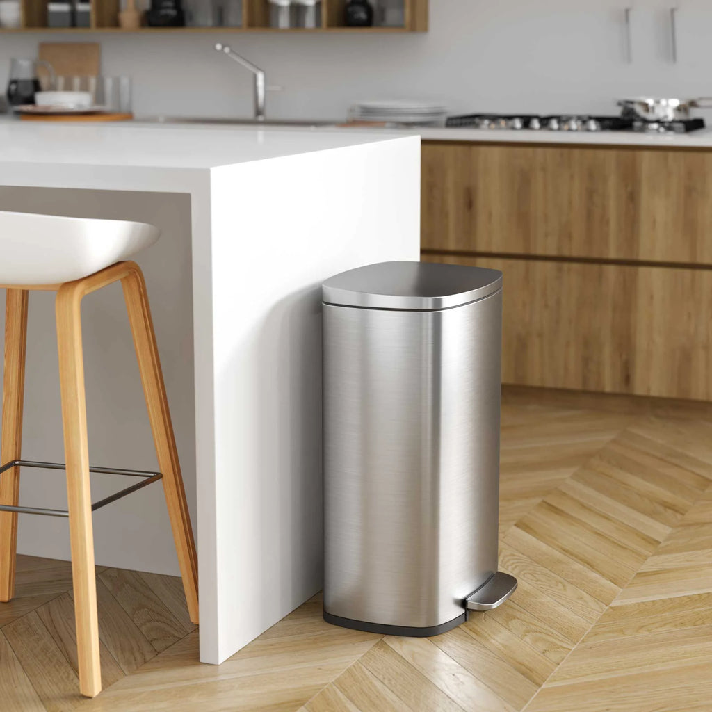 Stainless Steel Step Trash Can Combo Pack 13.2 and 1.32 Gallon W104813